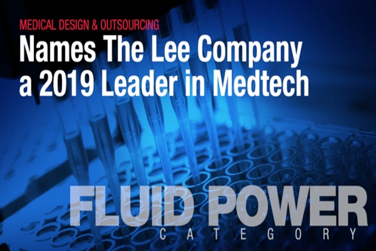 The Lee Company Announced as Medical Design & Outsourcing's 2019 Leader